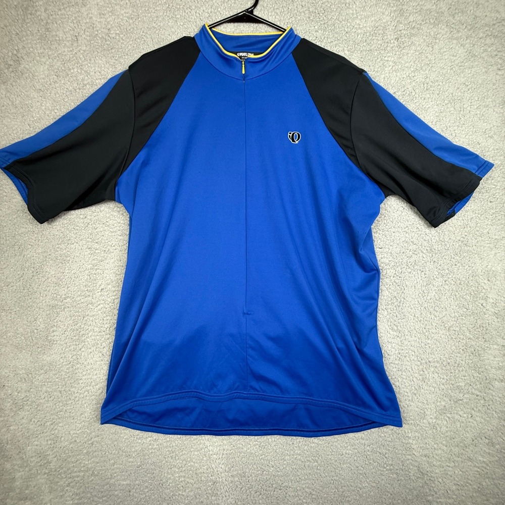 Pearl Izumi Mens‎ XX Large Cycling Bike Jersey Blue Black Half Zip